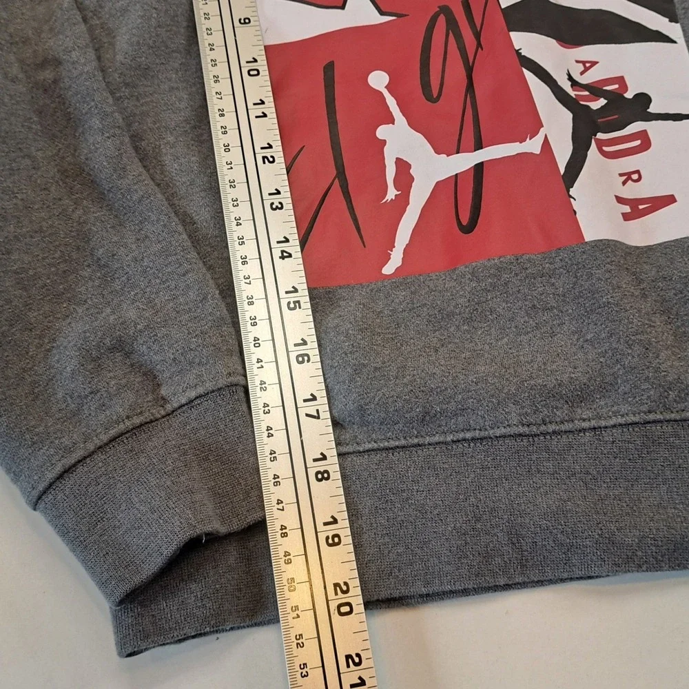 Jordan Jumpman Flight Graphic Hoodie Boys M 10-12 Charcoal Gray Basketball